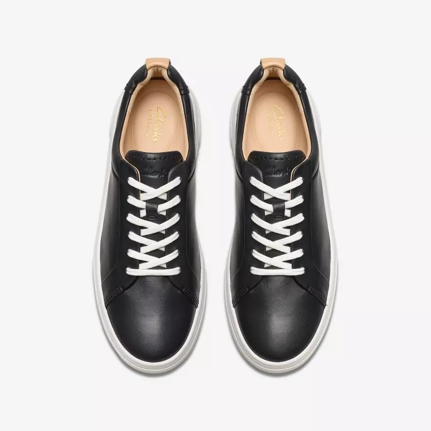 Hollyhock Wandelschoenen zwarte leren Sneakers voor dames Hollyhock Wandelschoenen zwarte leren Sneakers voor dames