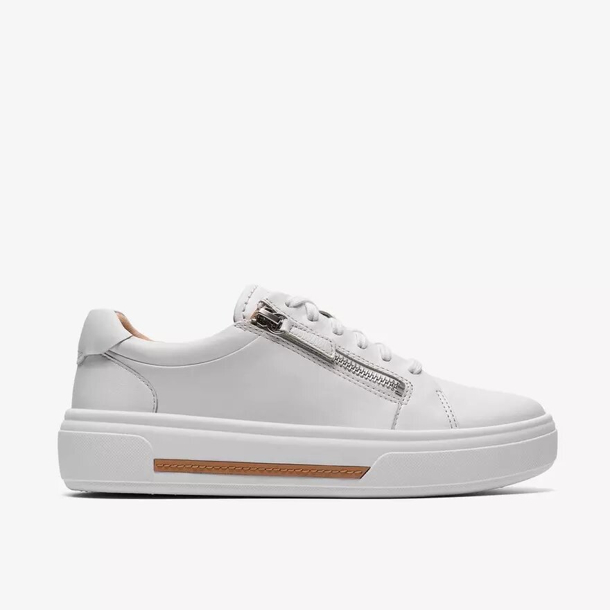 Hollyrose Zip witte leren Sneakers voor dames Hollyrose Zip witte leren Sneakers voor dames