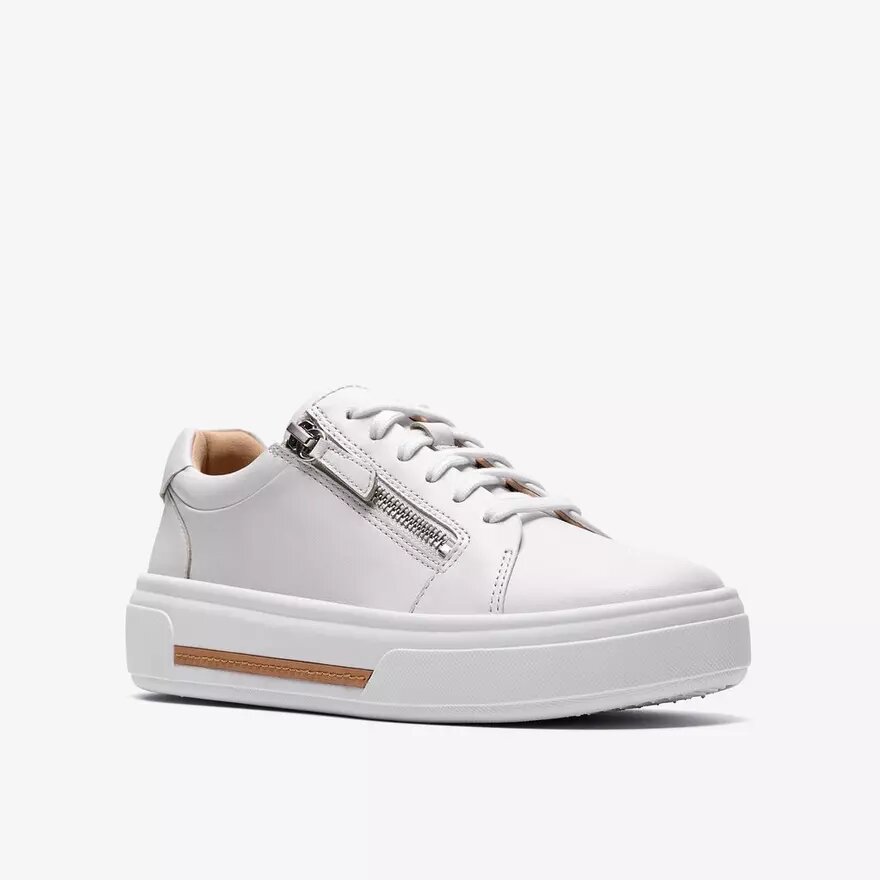 Hollyrose Zip witte leren Sneakers voor dames Hollyrose Zip witte leren Sneakers voor dames