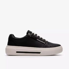 Hollyrose Zip zwarte leren Sneakers voor dames Hollyrose Zip zwarte leren Sneakers voor dames