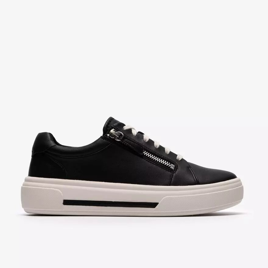 Hollyrose Zip zwarte leren Sneakers voor dames Hollyrose Zip zwarte leren Sneakers voor dames
