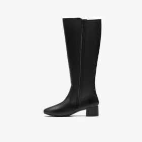 Iridessa Glow kniehoge laarzen van zwart leer voor dames Iridessa Glow kniehoge laarzen van zwart leer voor dames