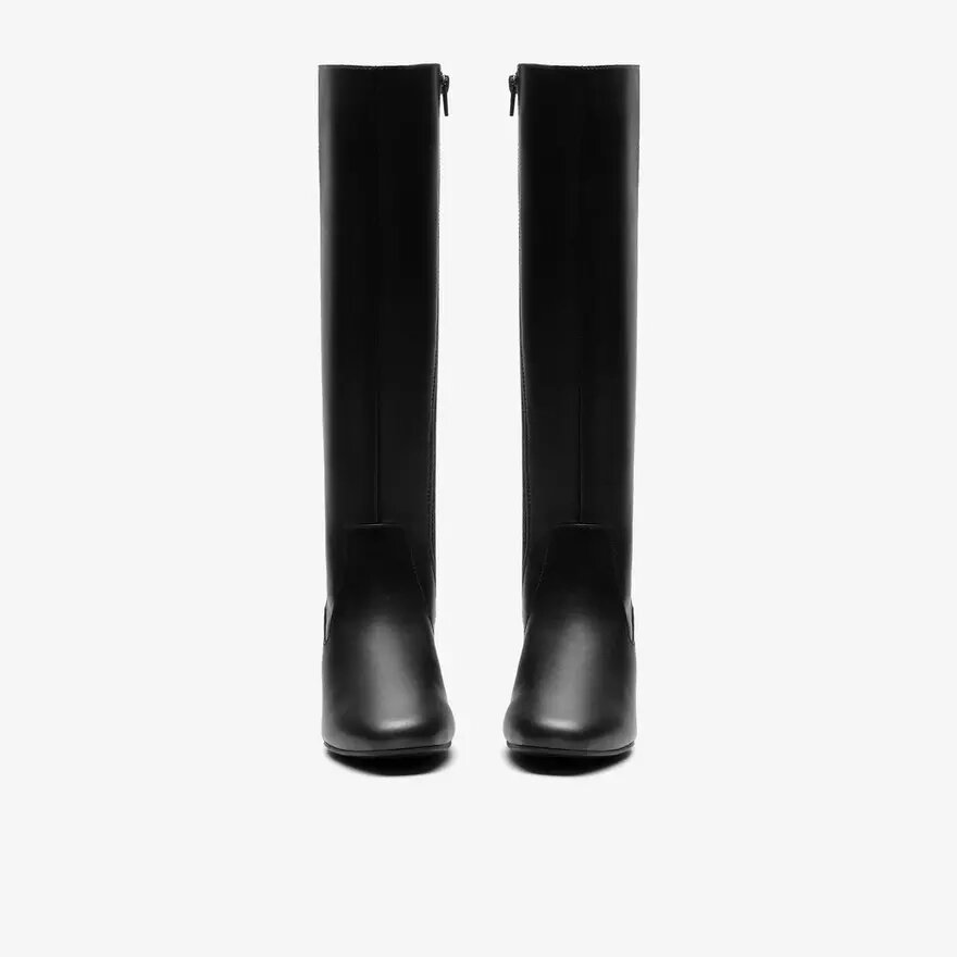 Iridessa Glow kniehoge laarzen van zwart leer voor dames Iridessa Glow kniehoge laarzen van zwart leer voor dames