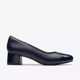 Iridessa May marineblauwe leren pumps voor dames