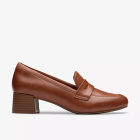 Iridessa Sky donkerbruine leren Loafers voor dames