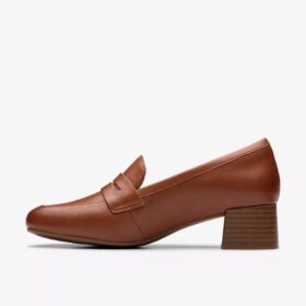 Iridessa Sky donkerbruine leren Loafers voor dames