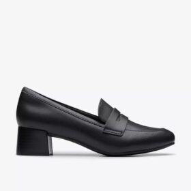 Iridessa Sky zwarte leren Loafers voor dames