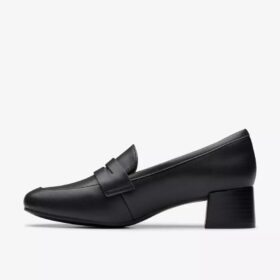 Iridessa Sky zwarte leren Loafers voor dames