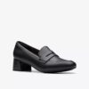 Iridessa Sky zwarte leren Loafers voor dames