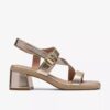 Jaylan Sol champagnekleurige Sandalen met hak voor dames Jaylan Sol champagnekleurige Sandalen met hak voor dames