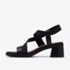 Jaylan Sol zwarte leren Sandalen met hak voor dames Jaylan Sol zwarte leren Sandalen met hak voor dames
