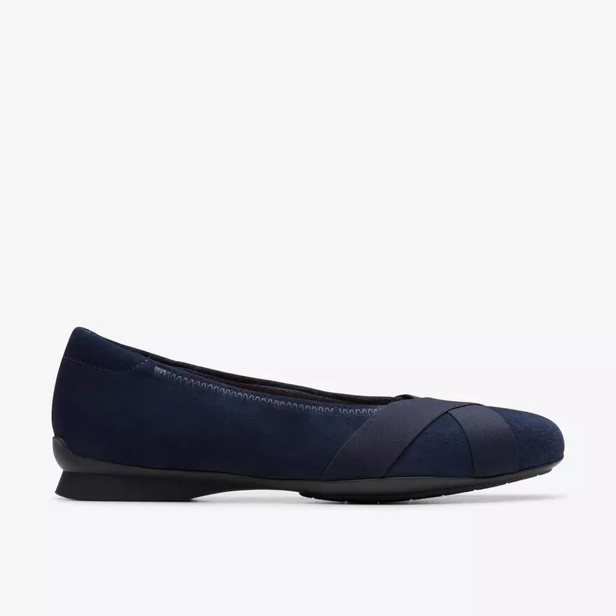 Jazmynn Gem marineblauwe suède Ballerina’s voor dames Jazmynn Gem marineblauwe suède Ballerina’s voor dames
