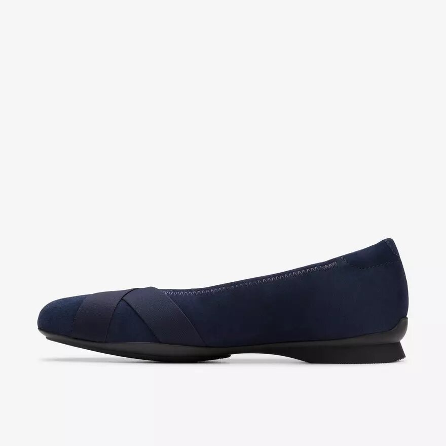 Jazmynn Gem marineblauwe suède Ballerina’s voor dames Jazmynn Gem marineblauwe suède Ballerina’s voor dames
