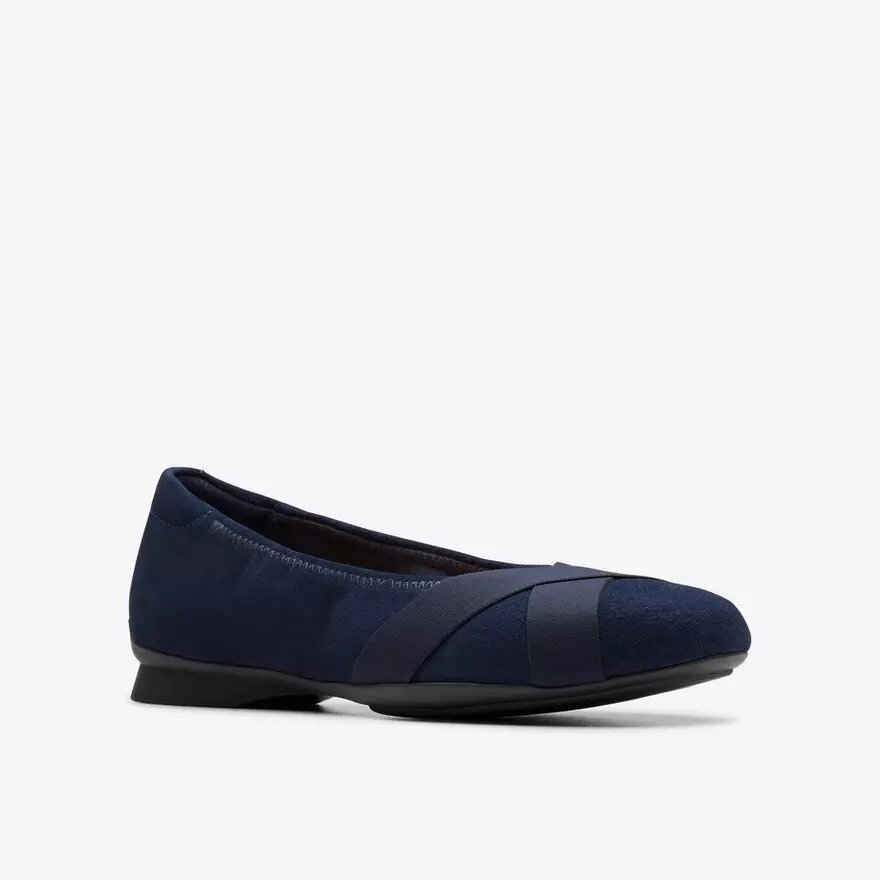 Jazmynn Gem marineblauwe suède Ballerina’s voor dames Jazmynn Gem marineblauwe suède Ballerina’s voor dames