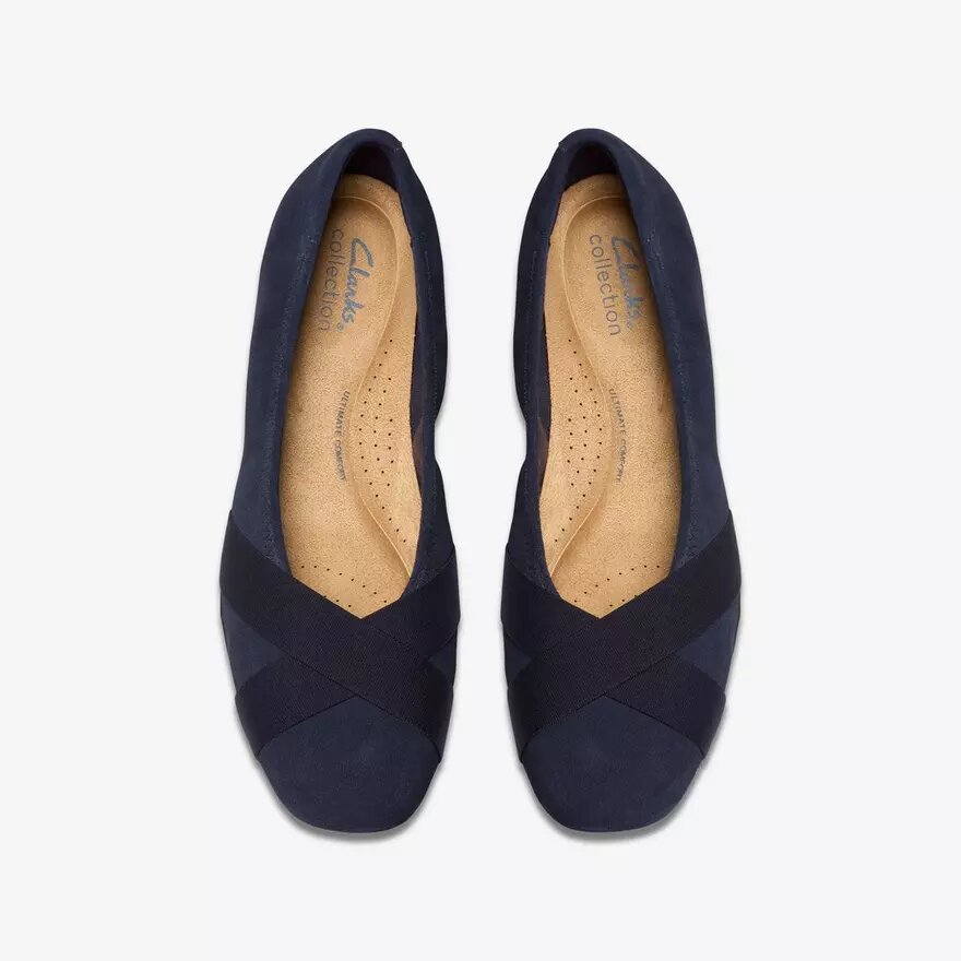 Jazmynn Gem marineblauwe suède Ballerina’s voor dames Jazmynn Gem marineblauwe suède Ballerina’s voor dames
