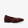 Jazmynn Gem Merlot suède Ballerina’s voor dames Jazmynn Gem Merlot suède Ballerina’s voor dames