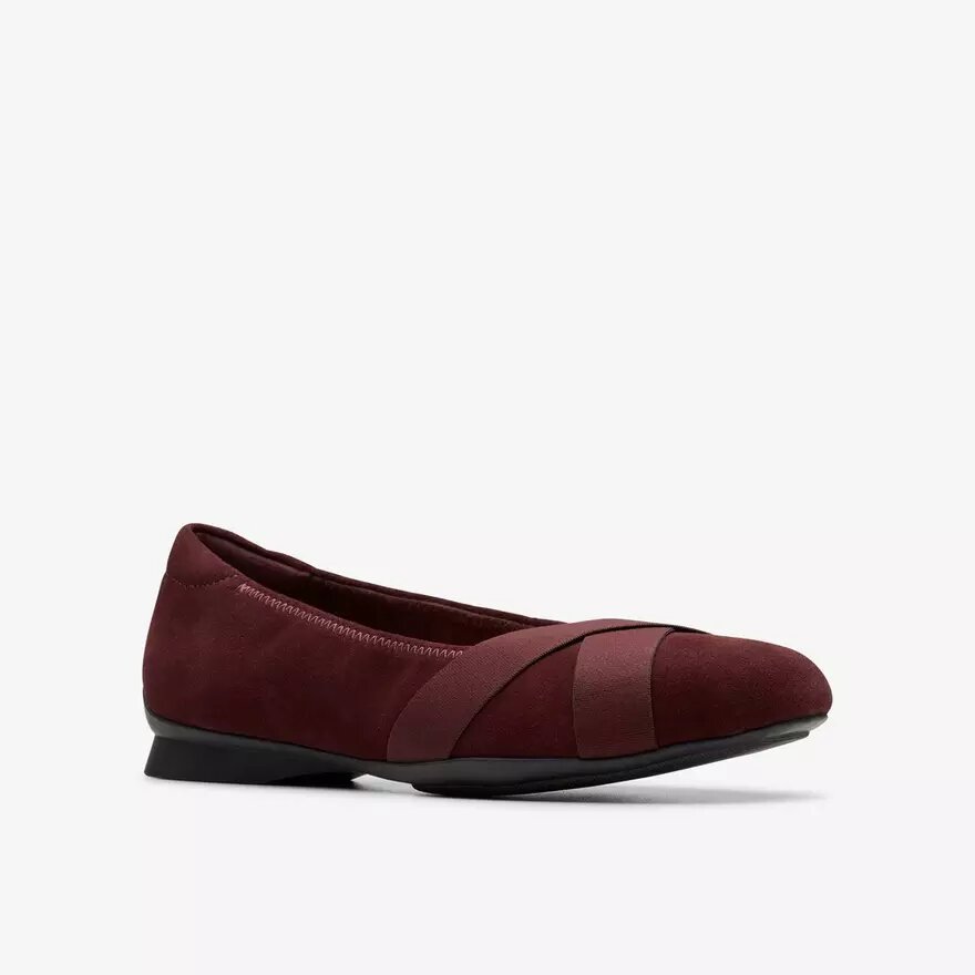 Jazmynn Gem Merlot suède Ballerina’s voor dames Jazmynn Gem Merlot suède Ballerina’s voor dames