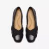 Jazmynn Gem zwarte leren ballerina’s voor dames Jazmynn Gem zwarte leren ballerina’s voor dames