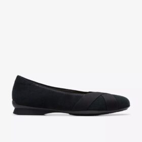Jazmynn Gem zwarte suède Slip-ons voor dames