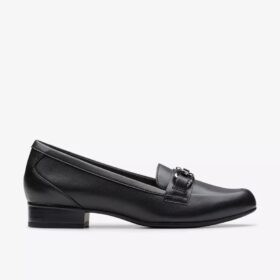 Juliet Echo zwarte leren Loafers voor dames