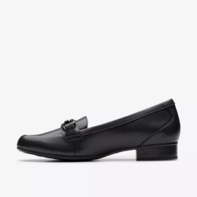 Juliet Echo zwarte leren Loafers voor dames
