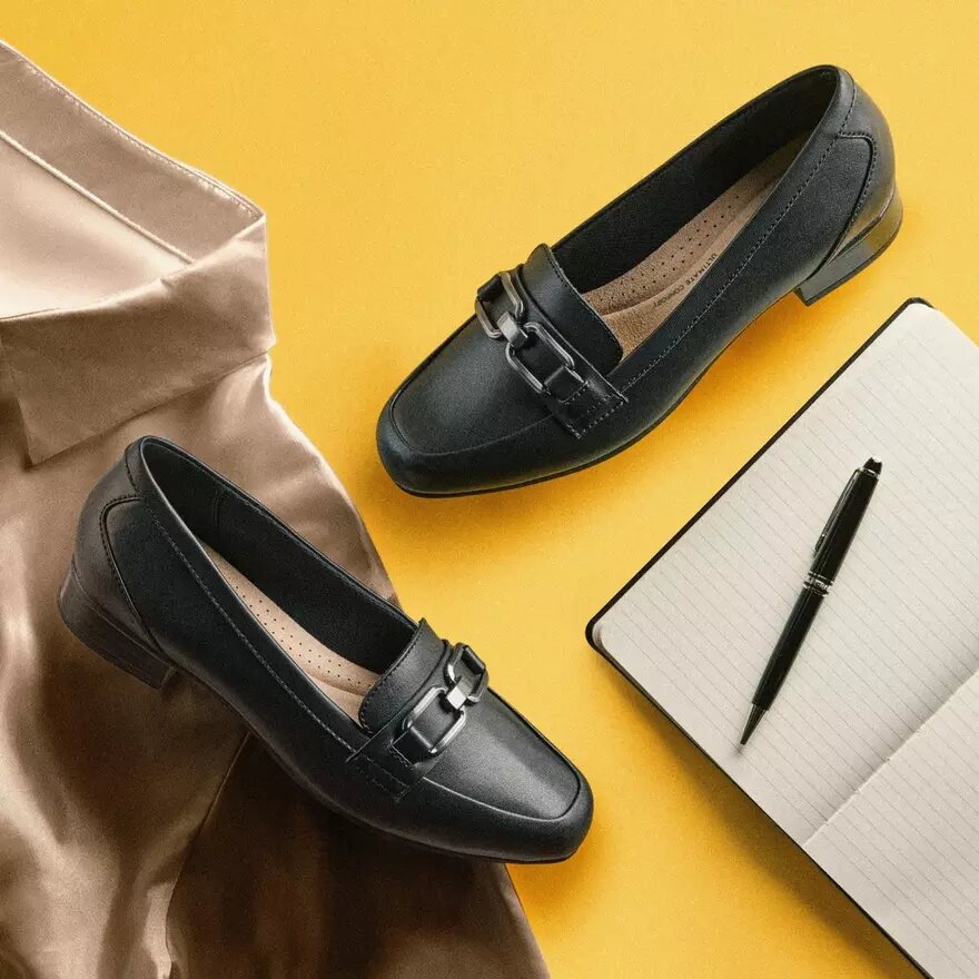Juliet Echo zwarte leren Loafers voor dames Juliet Echo zwarte leren Loafers voor dames