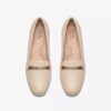 Juliet Mia crèmekleurige leren Slip-ons voor dames Juliet Mia crèmekleurige leren Slip-ons voor dames