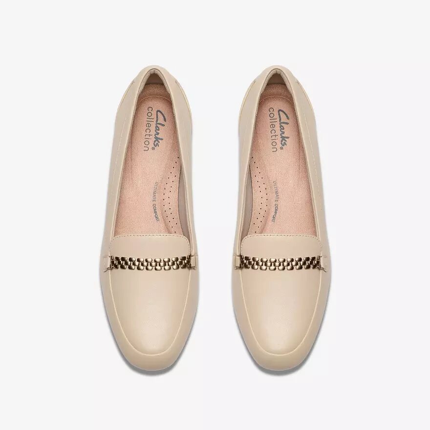 Juliet Mia crèmekleurige leren Slip-ons voor dames Juliet Mia crèmekleurige leren Slip-ons voor dames
