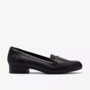 Juliet Mia zwarte leren Slip-ons voor dames Juliet Mia zwarte leren Slip-ons voor dames