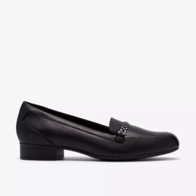 Juliet Mia zwarte leren Slip-ons voor dames