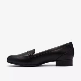 Juliet Mia zwarte leren Slip-ons voor dames