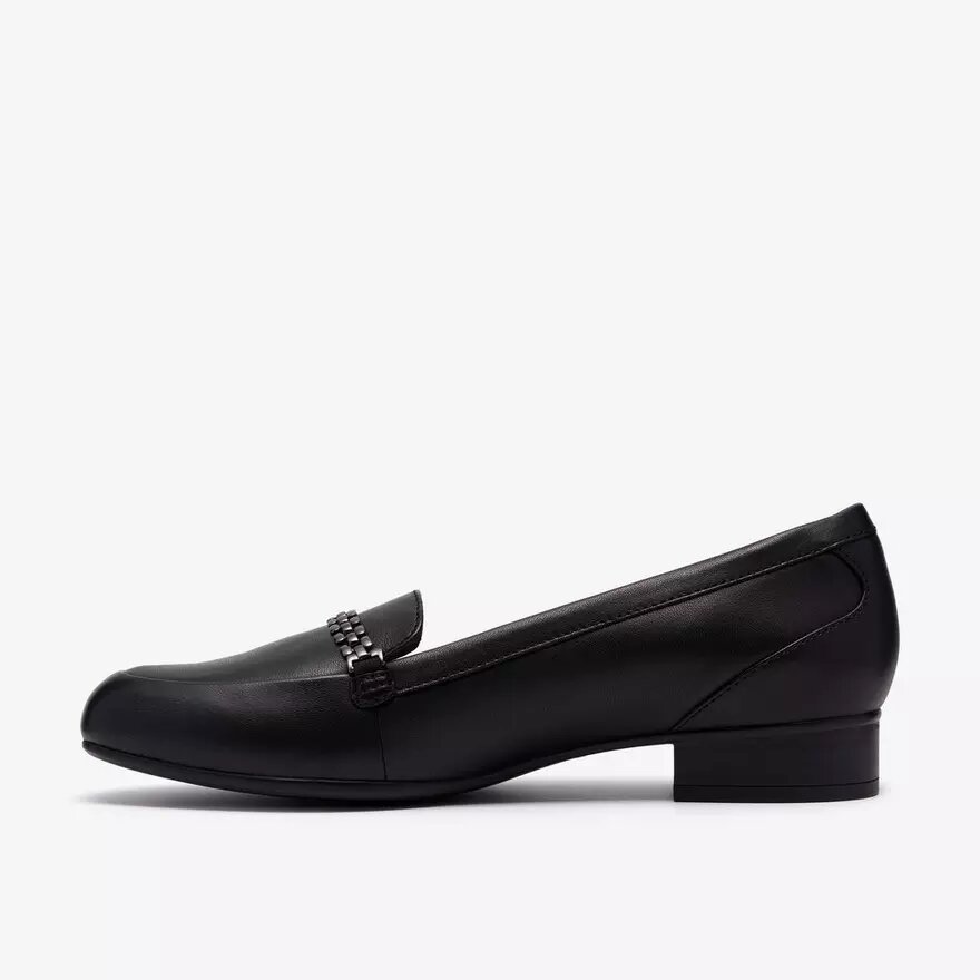 Juliet Mia zwarte leren Slip-ons voor dames Juliet Mia zwarte leren Slip-ons voor dames