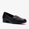 Juliet Mia zwarte leren Slip-ons voor dames Juliet Mia zwarte leren Slip-ons voor dames
