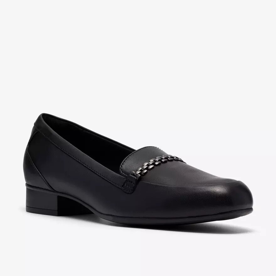 Juliet Mia zwarte leren Slip-ons voor dames Juliet Mia zwarte leren Slip-ons voor dames