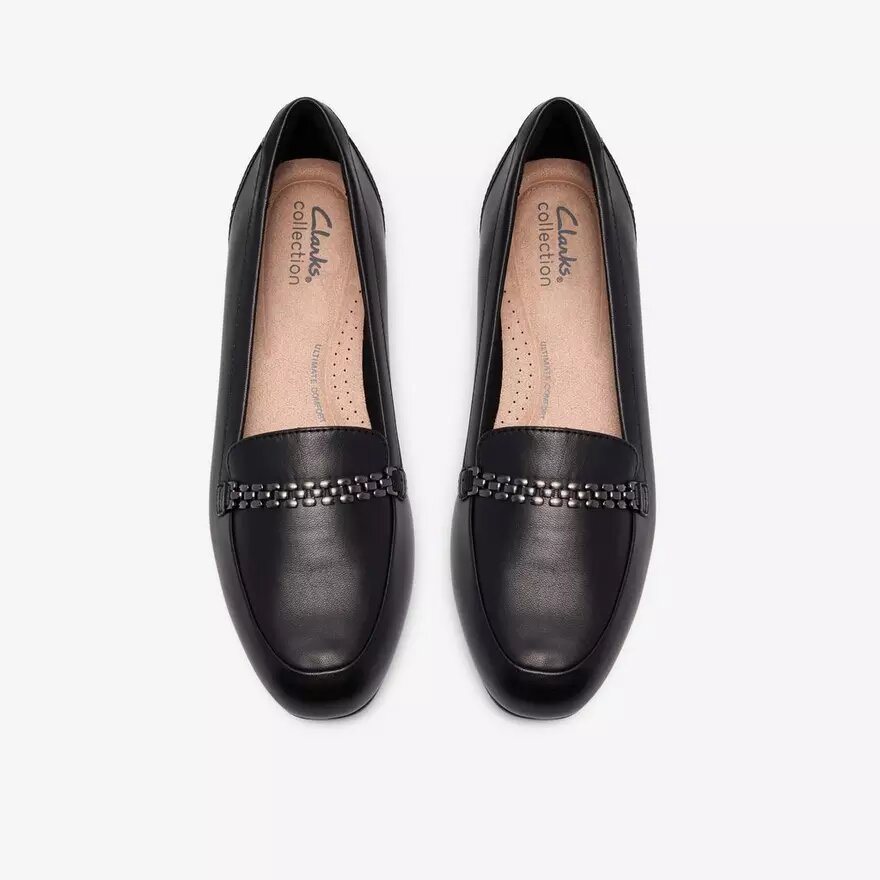 Juliet Mia zwarte leren Slip-ons voor dames Juliet Mia zwarte leren Slip-ons voor dames