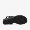 Kacha Twist zwarte leren Wedges voor dames Kacha Twist zwarte leren Wedges voor dames