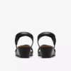 Kacha Twist zwarte leren Wedges voor dames Kacha Twist zwarte leren Wedges voor dames