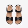 Kacha Twist zwarte leren Wedges voor dames Kacha Twist zwarte leren Wedges voor dames