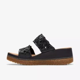 Kassanda-muiltjes voor dames, zwart, in combinatie