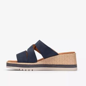 Kidiki Cove marineblauwe nubuck-Wedges voor dames