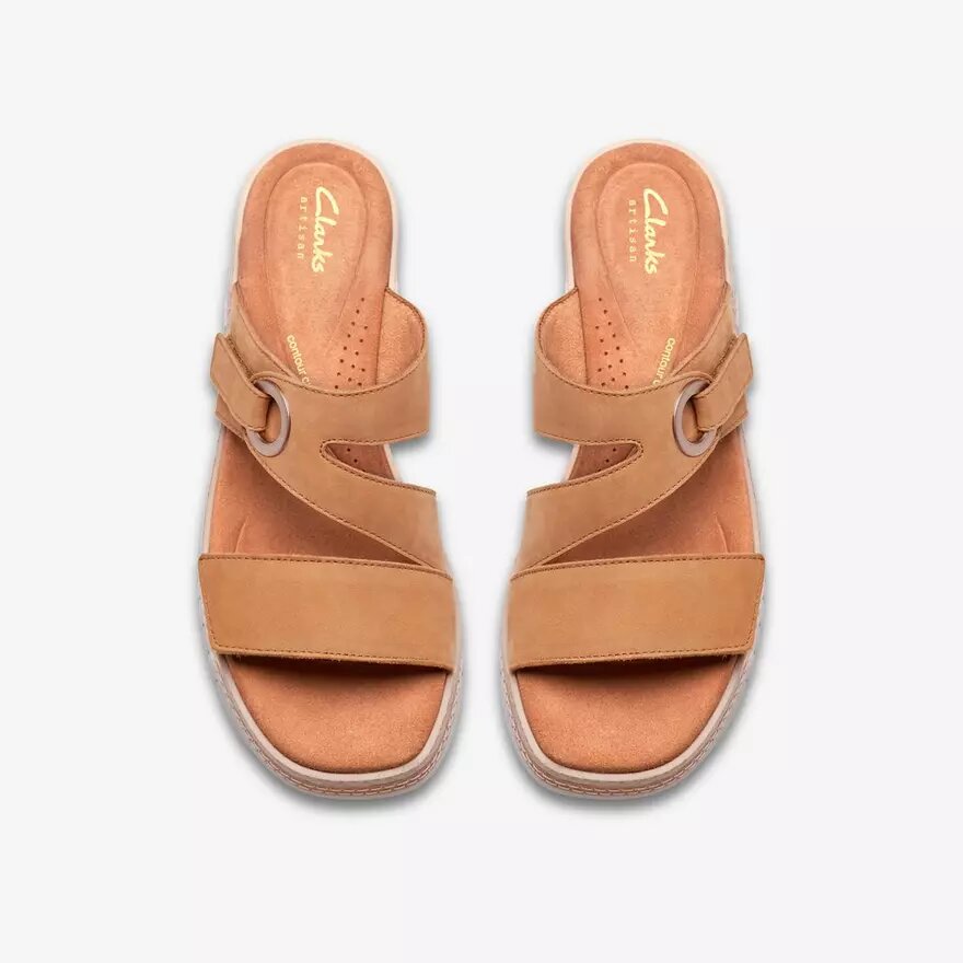 Kidiki Cove tan nubuck Wedges voor dames Kidiki Cove tan nubuck Wedges voor dames
