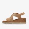 Kidiki Sun beige combinatie-Wedges voor dames