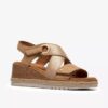 Kidiki Sun beige combinatie-Wedges voor dames