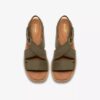 Kidiki Sun donkerolijfkleurige nubuck-Wedges voor dames Kidiki Sun donkerolijfkleurige nubuck-Wedges voor dames