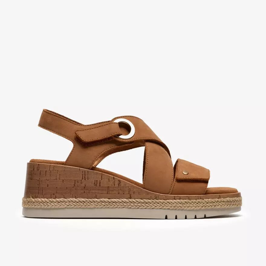 Kidiki Sun Tan nubuck Wedges voor dames Kidiki Sun Tan nubuck Wedges voor dames