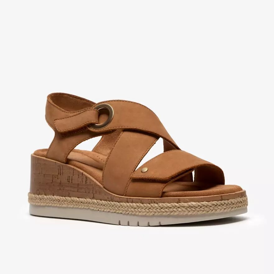 Kidiki Sun Tan nubuck Wedges voor dames Kidiki Sun Tan nubuck Wedges voor dames