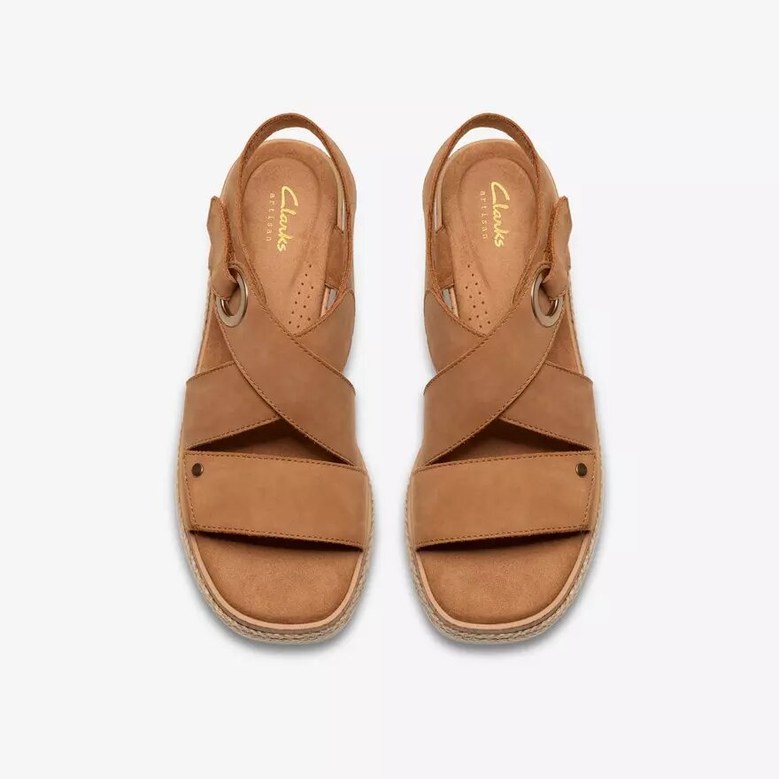 Kidiki Sun Tan nubuck Wedges voor dames Kidiki Sun Tan nubuck Wedges voor dames