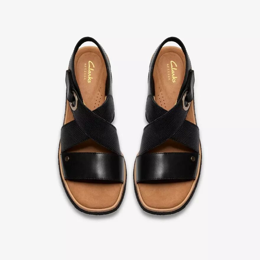 Kidiki Sun zwarte combinatie-Wedges voor dames Kidiki Sun zwarte combinatie-Wedges voor dames