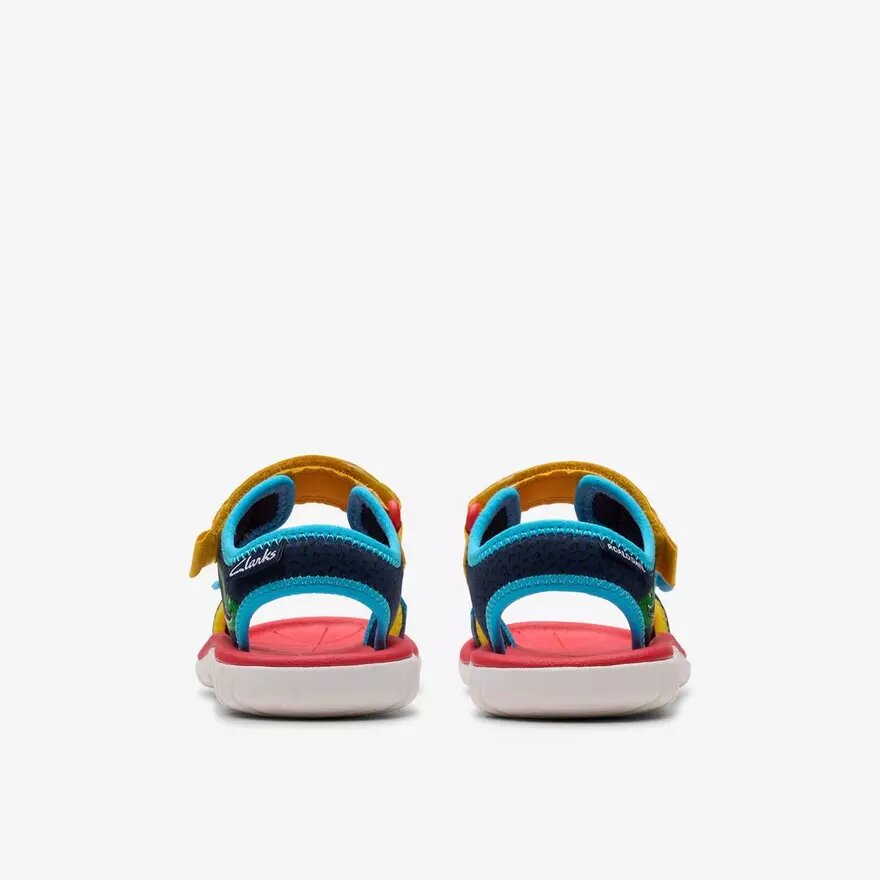 Kindersandalen ‘Surfing Ace’ met marineblauwe print als print Kindersandalen ‘Surfing Ace’ met marineblauwe print als print
