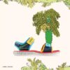 Kindersandalen ‘Surfing Ace’ met marineblauwe print als print Kindersandalen ‘Surfing Ace’ met marineblauwe print als print